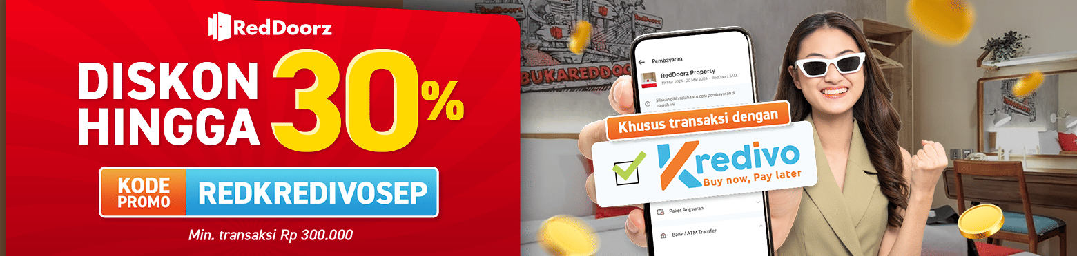 Bukti validasi kode promo - RedDoorz - Kode promo: [[diskon hingga 30%]] untuk transaksi minimal Rp 300.000