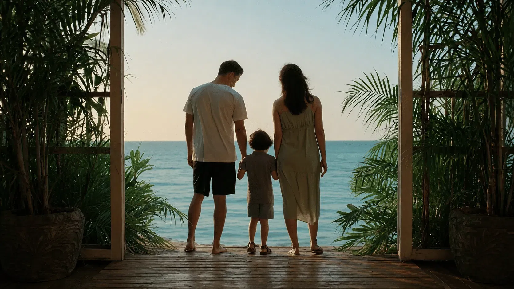 Family enjoying a private villa stay at The Lavana