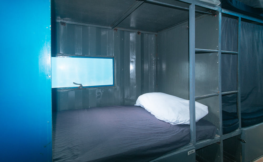 Bunk Bed in Shared Container – Fan & Common Bathroom