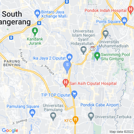 Map showing location of RedLiving Apartemen Green Lake View Ciputat - Hanna Property Tower C