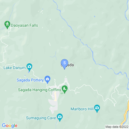 Map showing location of Sagada Younganaut Lodge