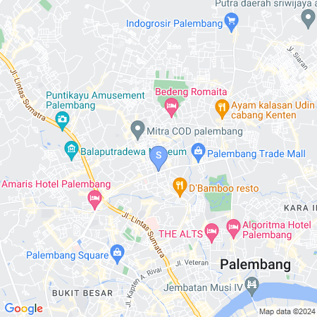 Map showing location of RedDoorz Syariah @ Penginapan Sederhana Palembang