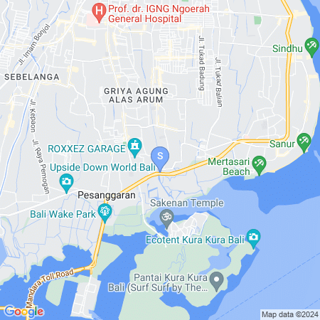 Map showing location of Bunk Bed Bali near Sanur Mitra RedDoorz