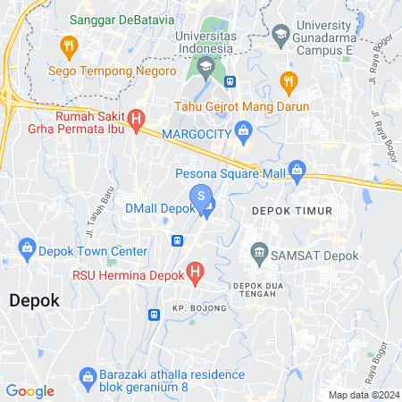 Map showing location of Redliving Margonda Residence 3 Apartemen by Niki Room