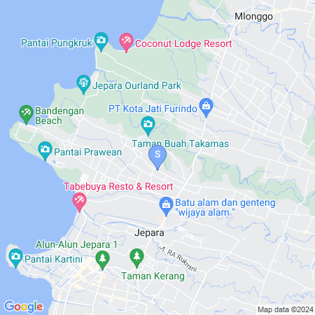 Map showing location of RedDoorz near Alun Alun Jepara