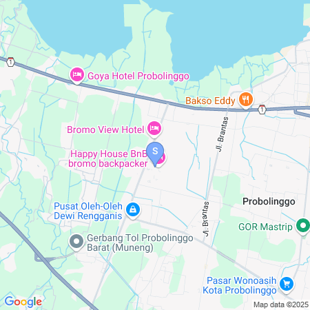 Map showing location of Oma Kost 3 Probolinggo Mitra RedDoorz