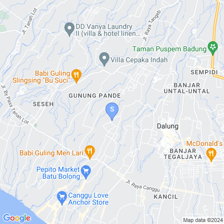Map of Enchanting Canggu Villa
