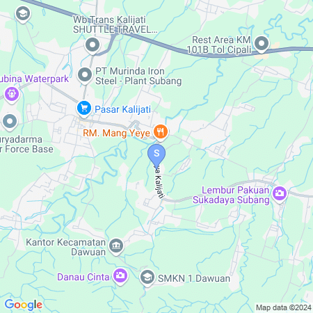 Map showing location of RedDoorz near Exit Toll Kalijati Subang