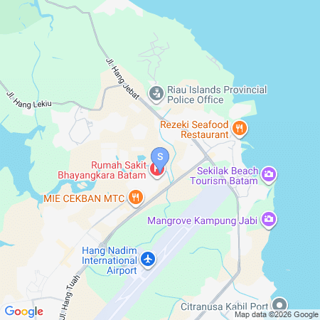 Map showing location of RedDoorz Syariah @ Ameria Bandara Nongsa Batam