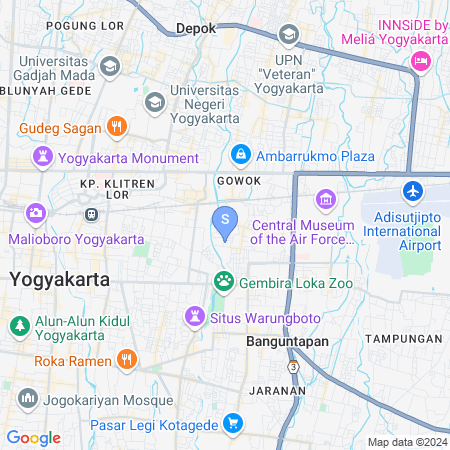 Map showing location of King Puntodewo Guesthouse RedPartner