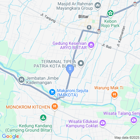 Map showing location of Gita Puri RedPartner Blitar