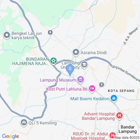 Peta lokasi Urbanview Hotel Ivoeira House Lampung By RedDoorz