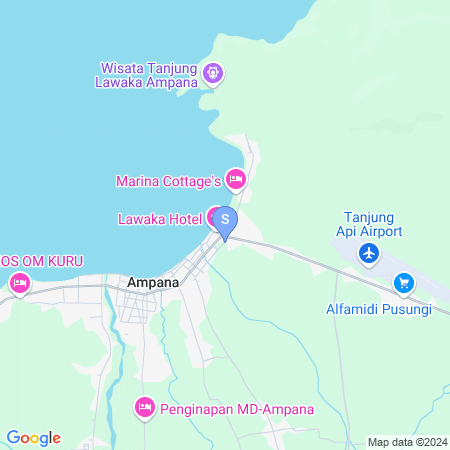 Map showing location of RedDoorz Syariah @ Home Ampana Guest House Ampana Kota