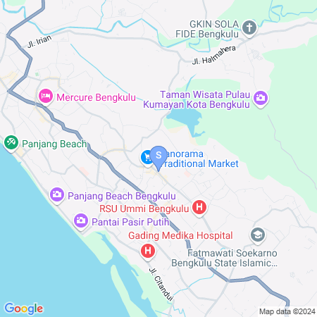 Peta lokasi Urbanview Hotel @ Guest House Bukit Sion Bengkulu