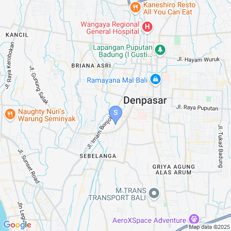 Map showing location of RedDoorz @ Serenity Inn Teuku Umar Denpasar