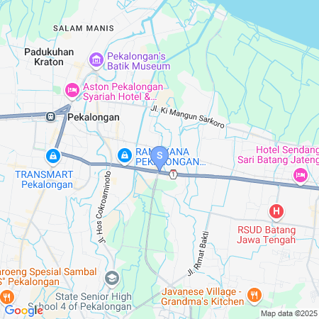 Peta lokasi RedDoorz @ Grand Mirza Near Pasar Grosir Batik Setono Pekalongan