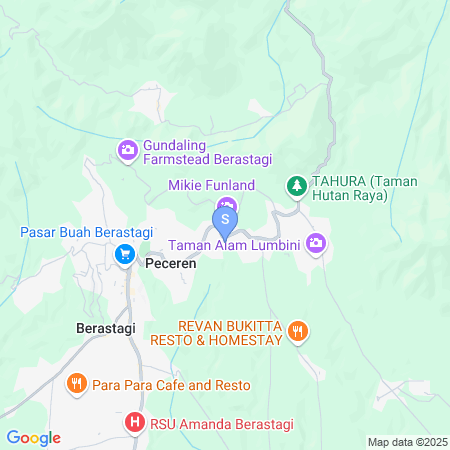 Map showing location of RedDoorz @ Hardi Homestay near Funland Berastagi