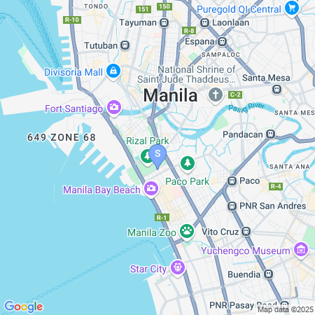 Map showing location of Comfy Inn Manila Kalaw by RedDoorz