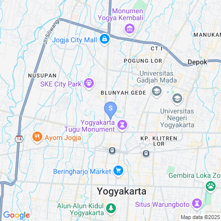 Peta lokasi Hotel Maerakaca Tugu Yogyakarta Mitra RedDoorz