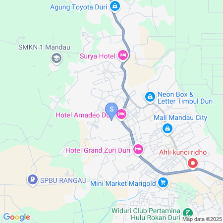 Map showing location of RedDoorz Syariah @ MJA Residence Duri