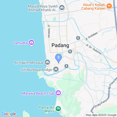 Map showing location of Urbanview Hotel Dream Guesthouse Padang