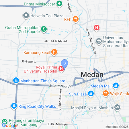 Map showing location of RedDoorz @ Vania Residence Medan