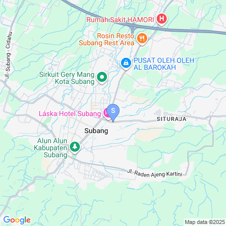Map showing location of RedDoorz near Alun Alun Subang 2