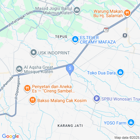 Map showing location of Urbanview Elnino & Elfabio @ Klaten City