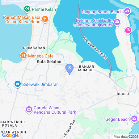 Map of The Lavana Villa Bungas near Nusa Dua