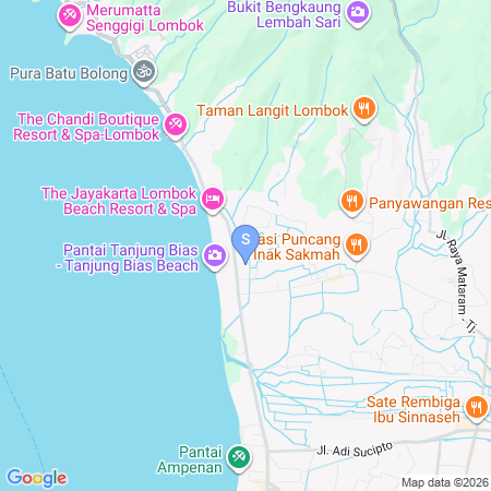 Map showing location of The Lavana Villa Honey
