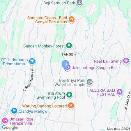 Map of The Lavana Cahaya Homestay Sangeh