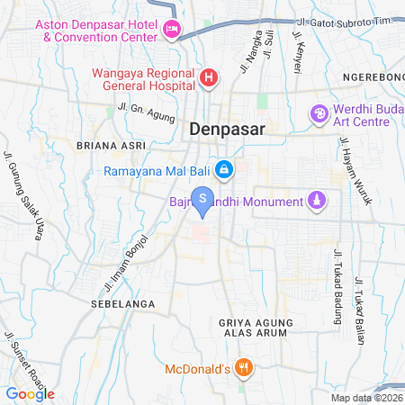 Map showing location of Urbanview Hotel Arta Guna Casa 2 Denpasar