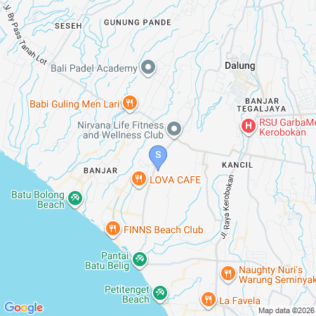 Map of The Lavana Dzawani Villa Berawa Kuta Bali 3 Bedroom Villa