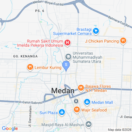 Peta lokasi RedDoorz @ Fella Homestay Glugur Medan