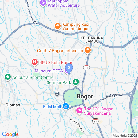 Map showing location of RedDoorz near Istana Bogor 2