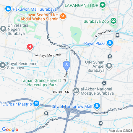Map showing location of Urbanview Mastrip Karangpilang Surabaya