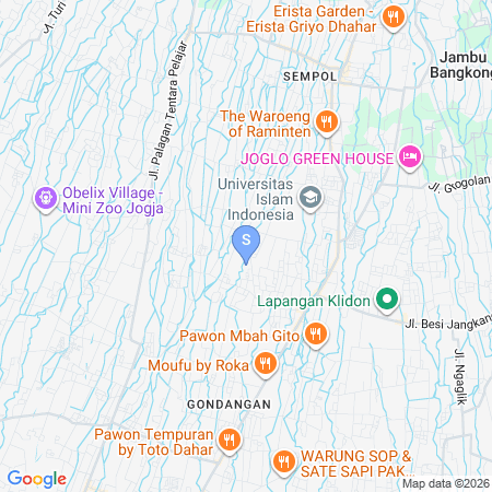 Map showing location of Nisrina Syariah Homestay & Kost Putri Kaliurang RedPartner