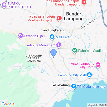 Map showing location of SANS Vibes New Nuris Lampung