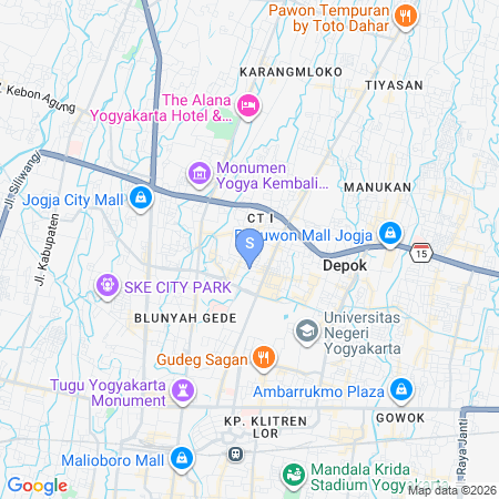 Map showing location of Wisma Bukit Barisan Jogja Syariah RedPartner