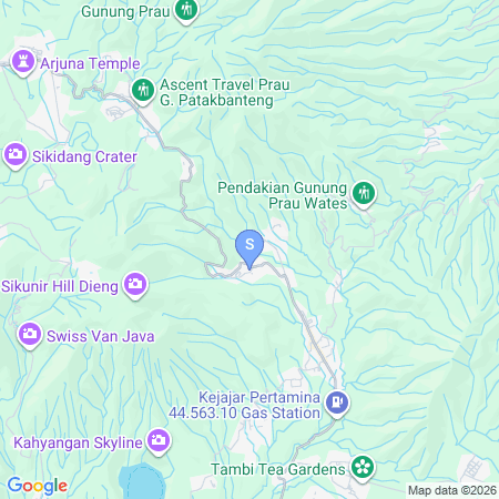 Map showing location of Rendeng Mas Family Syariah Dieng RedPartner
