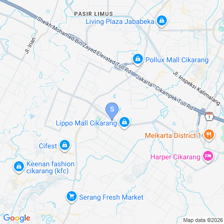Map showing location of SANS Vibes Sera Inn Waterboom Cikarang