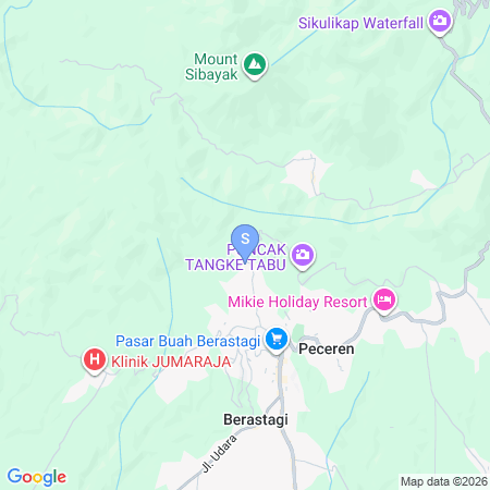 Map showing location of RedDoorz @ Sibayak Multi National Berastagi