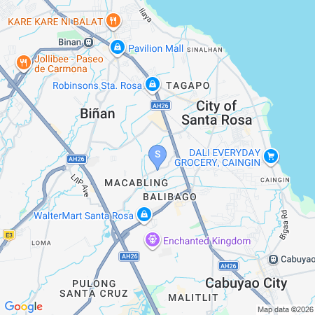Map showing location of TravelNest Transient Inn Santa Rosa Laguna