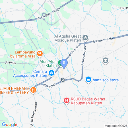 Map showing location of RedDoorz Syariah @ Rajawali Asri Klaten