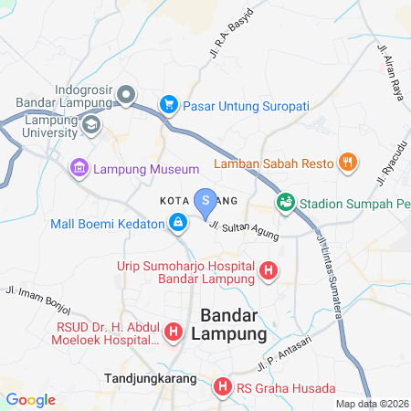 Peta lokasi SANS Vibes Melana Hostel Lampung