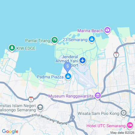 Map showing location of Urbanview Posmo Residence near Bandara Ahmad Yani Semarang