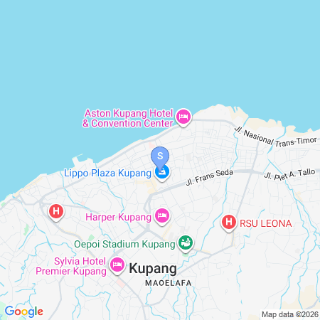 Map showing location of RedDoorz @ Harvest Hotel Siloam Kupang