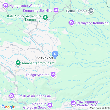 Map showing location of Tenggir Park Cottage and Glamping Tawangmangu