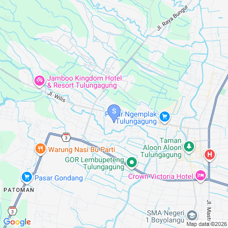Peta lokasi RedDoorz Syariah @ Khaleza near Alun Alun Tulungagung
