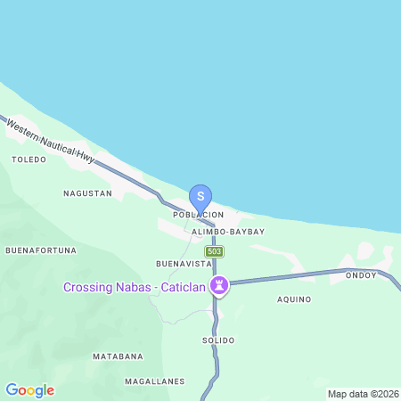 Map showing location of RedDoorz at Nabas Business Center Inn Aklan